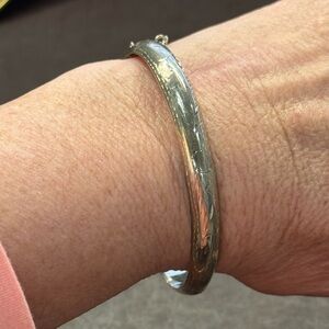 Elegant Sterling Silver Bangle Bracelet